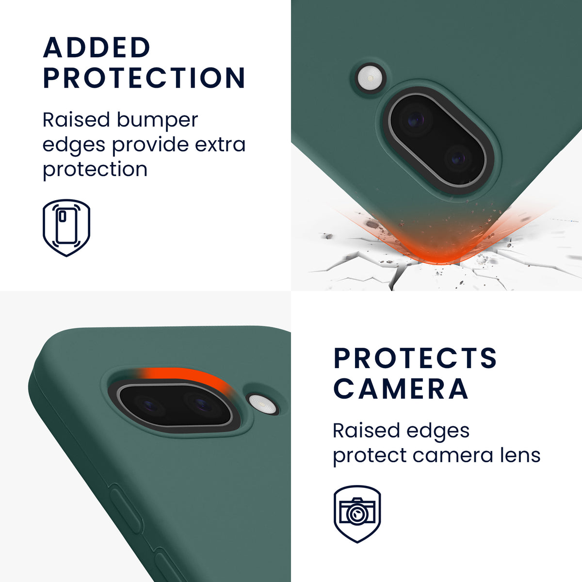 kwmobile Handyhülle für Google Pixel 9a Hülle, für Pixel 9a Case - Hülle Silikon - kabelloses Laden