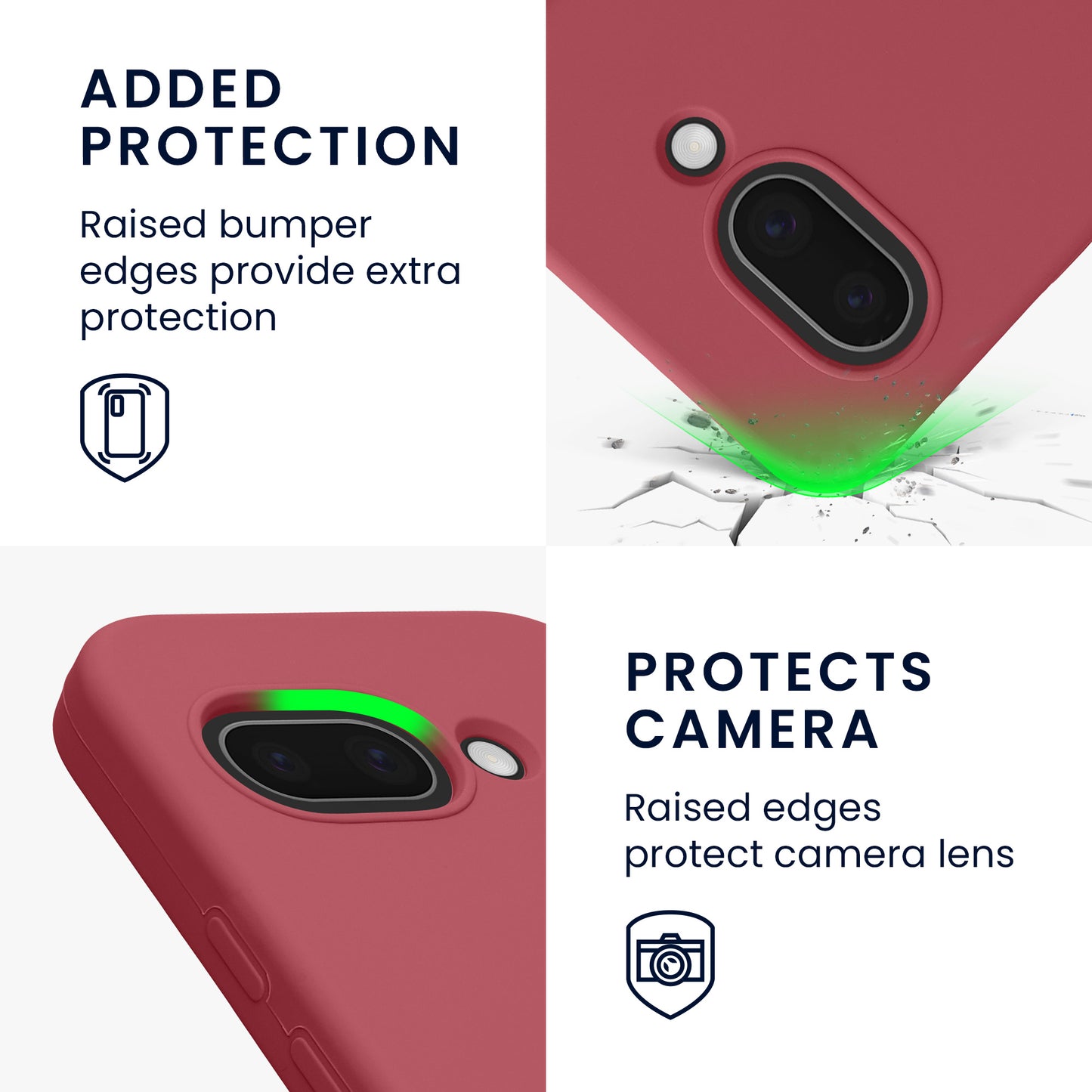 kwmobile Handyhülle für Google Pixel 9a Hülle, für Pixel 9a Case - Hülle Silikon - kabelloses Laden