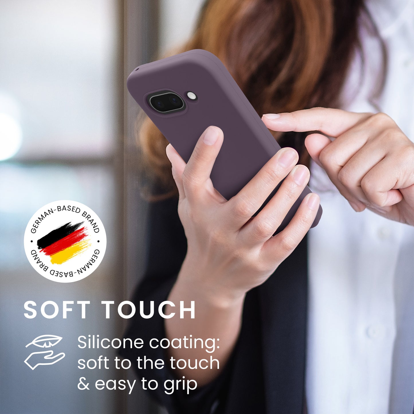 kwmobile Handyhülle für Google Pixel 9a Hülle, für Pixel 9a Case - Hülle Silikon - kabelloses Laden