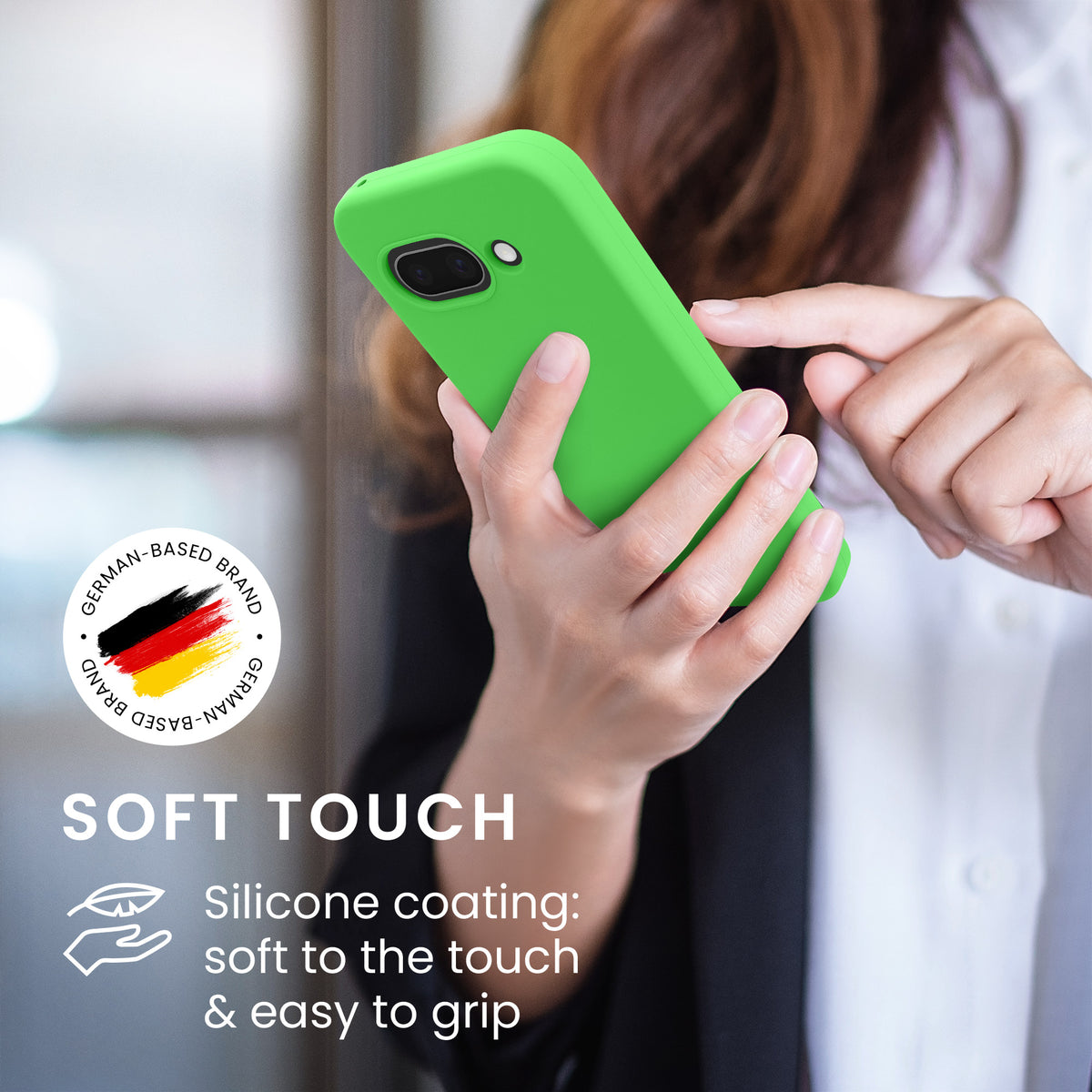 kwmobile Handyhülle für Google Pixel 9a Hülle, für Pixel 9a Case - Hülle Silikon - kabelloses Laden