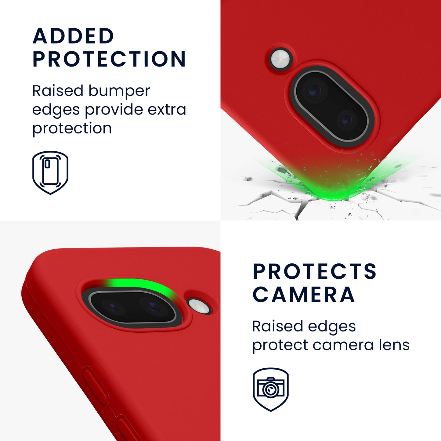 kwmobile Handyhülle für Google Pixel 9a Hülle, für Pixel 9a Case - Hülle Silikon - kabelloses Laden