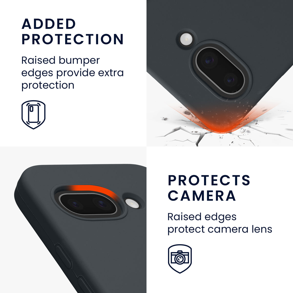 kwmobile Handyhülle für Google Pixel 9a Hülle, für Pixel 9a Case - Hülle Silikon - kabelloses Laden