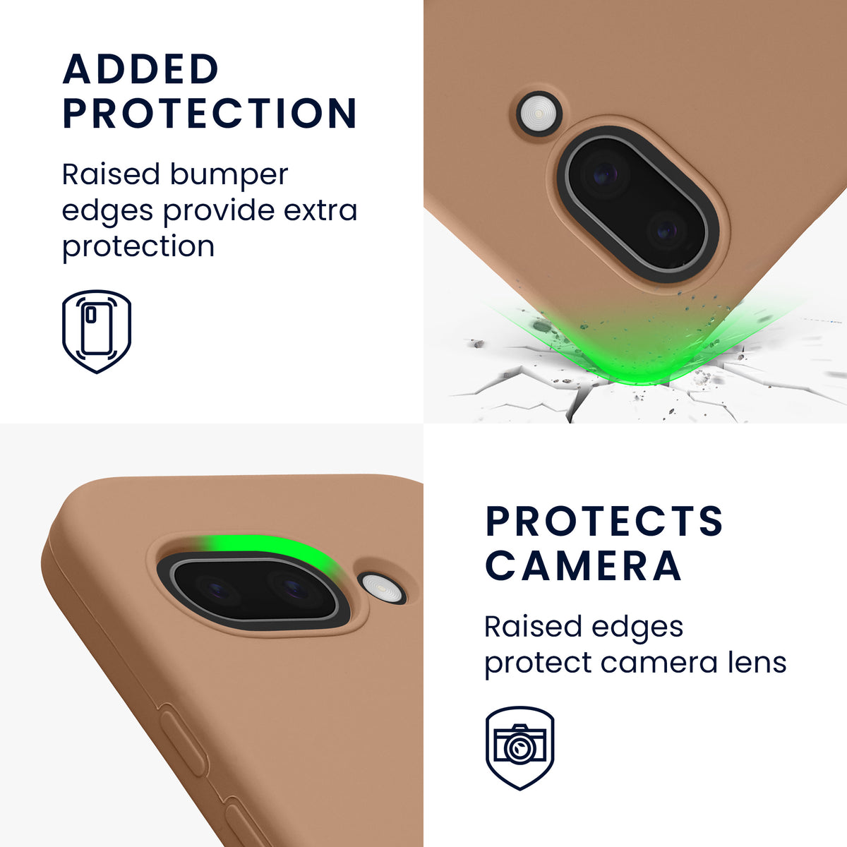 kwmobile Handyhülle für Google Pixel 9a Hülle, für Pixel 9a Case - Hülle Silikon - kabelloses Laden
