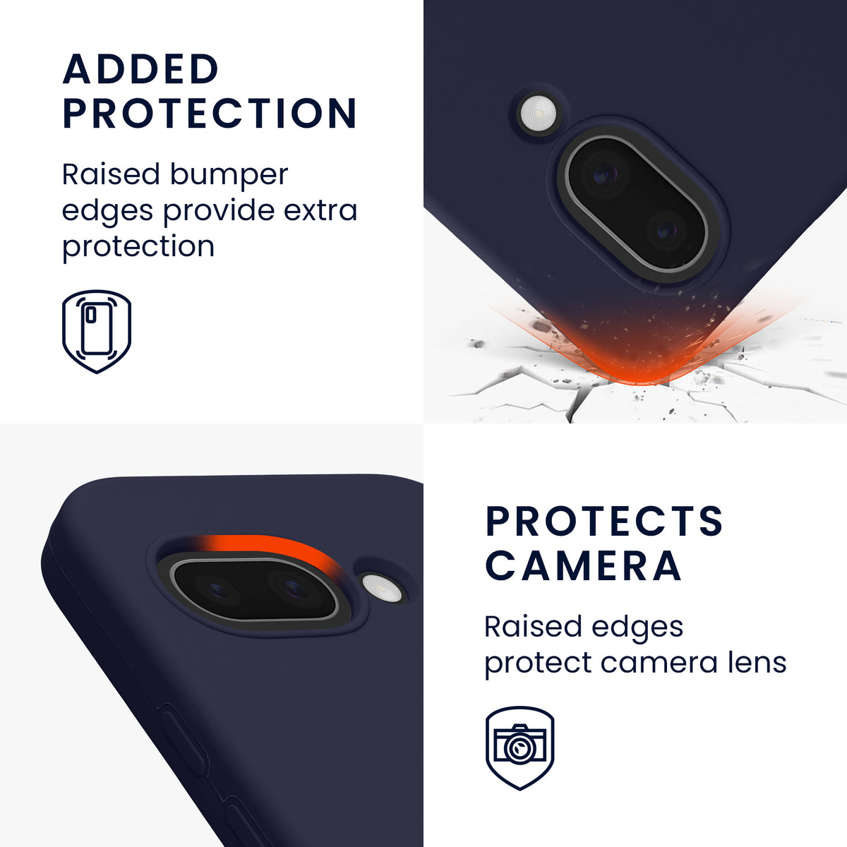 kwmobile Handyhülle für Google Pixel 9a Hülle, für Pixel 9a Case - Hülle Silikon - kabelloses Laden