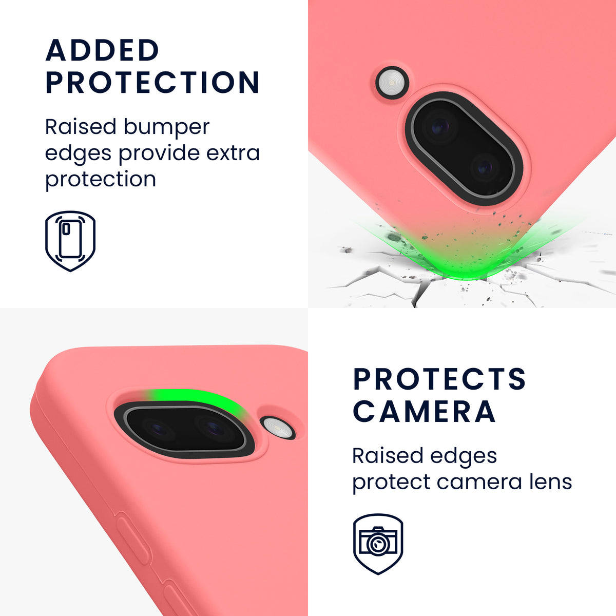 kwmobile Handyhülle für Google Pixel 9a Hülle, für Pixel 9a Case - Hülle Silikon - kabelloses Laden