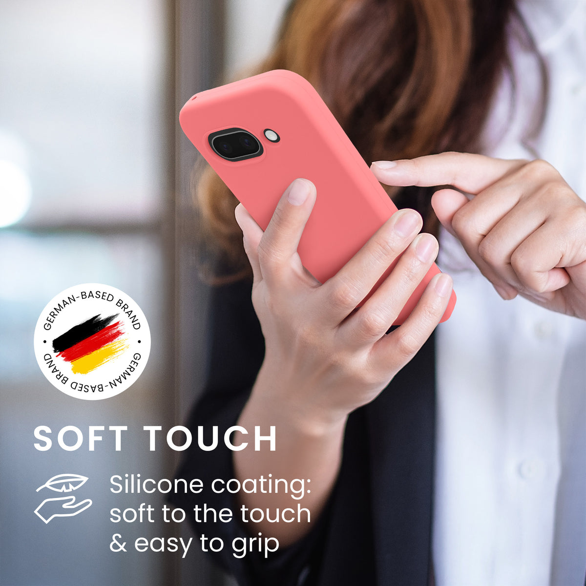 kwmobile Handyhülle für Google Pixel 9a Hülle, für Pixel 9a Case - Hülle Silikon - kabelloses Laden
