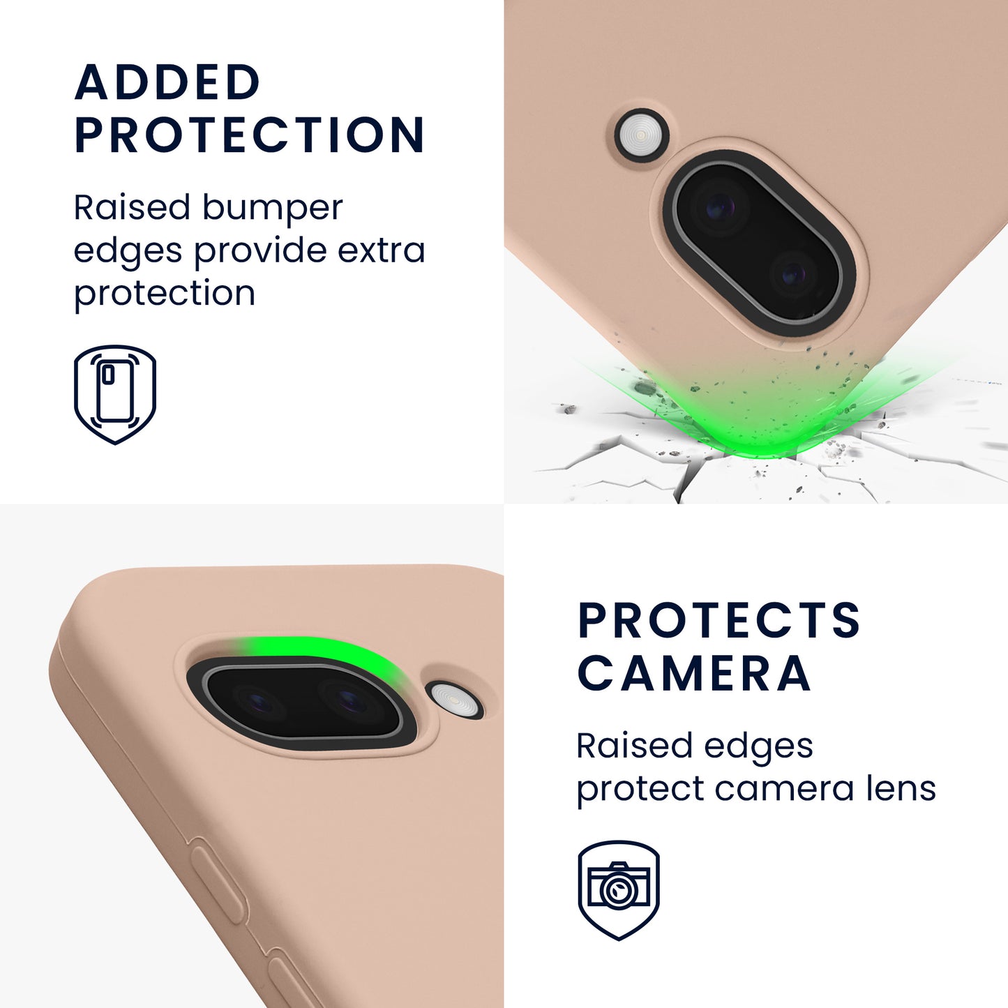 kwmobile Handyhülle für Google Pixel 9a Hülle, für Pixel 9a Case - Hülle Silikon - kabelloses Laden