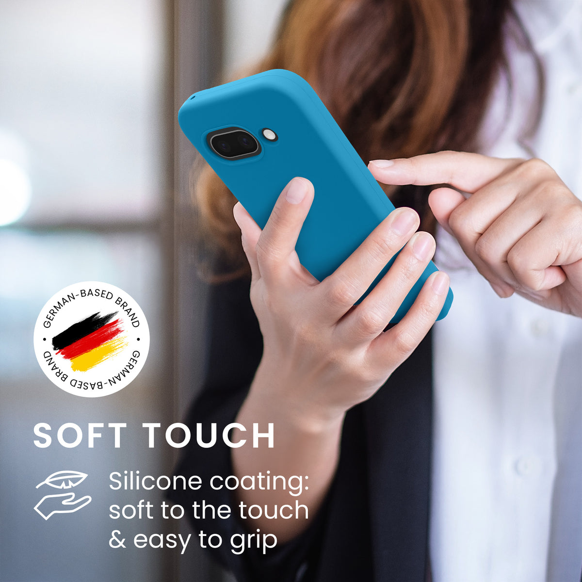 kwmobile Handyhülle für Google Pixel 9a Hülle, für Pixel 9a Case - Hülle Silikon - kabelloses Laden