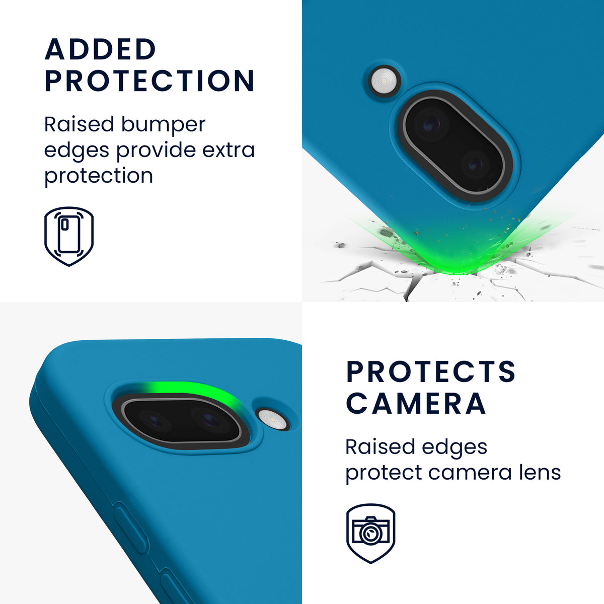 kwmobile Handyhülle für Google Pixel 9a Hülle, für Pixel 9a Case - Hülle Silikon - kabelloses Laden
