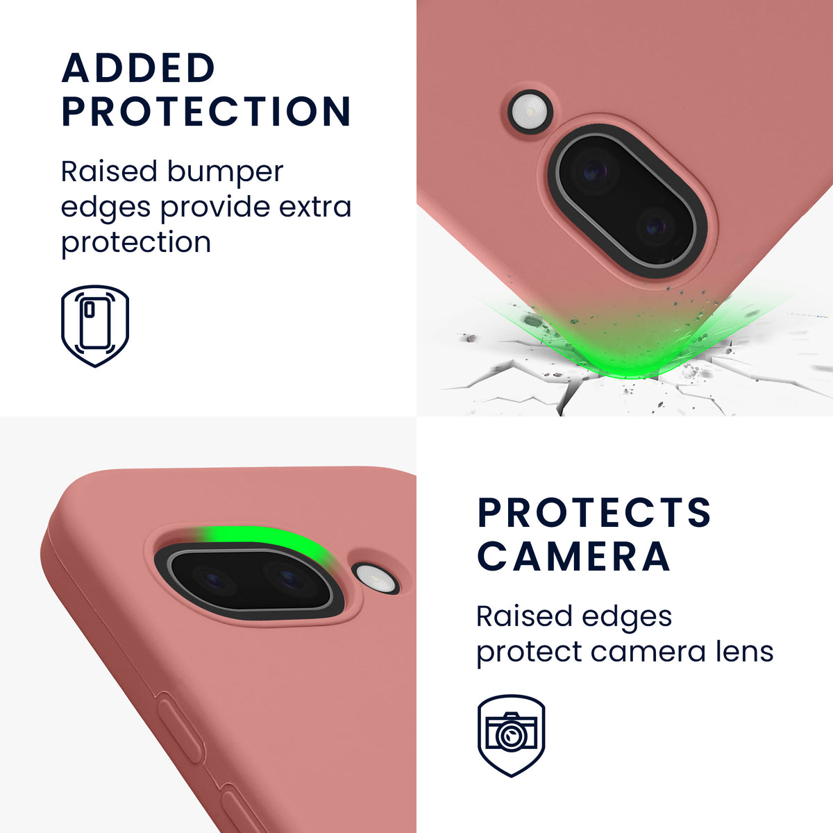 kwmobile Handyhülle für Google Pixel 9a Hülle, für Pixel 9a Case - Hülle Silikon - kabelloses Laden