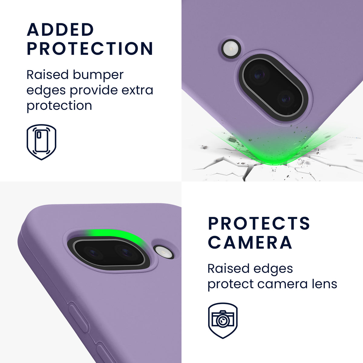 kwmobile Handyhülle für Google Pixel 9a Hülle, für Pixel 9a Case - Hülle Silikon - kabelloses Laden