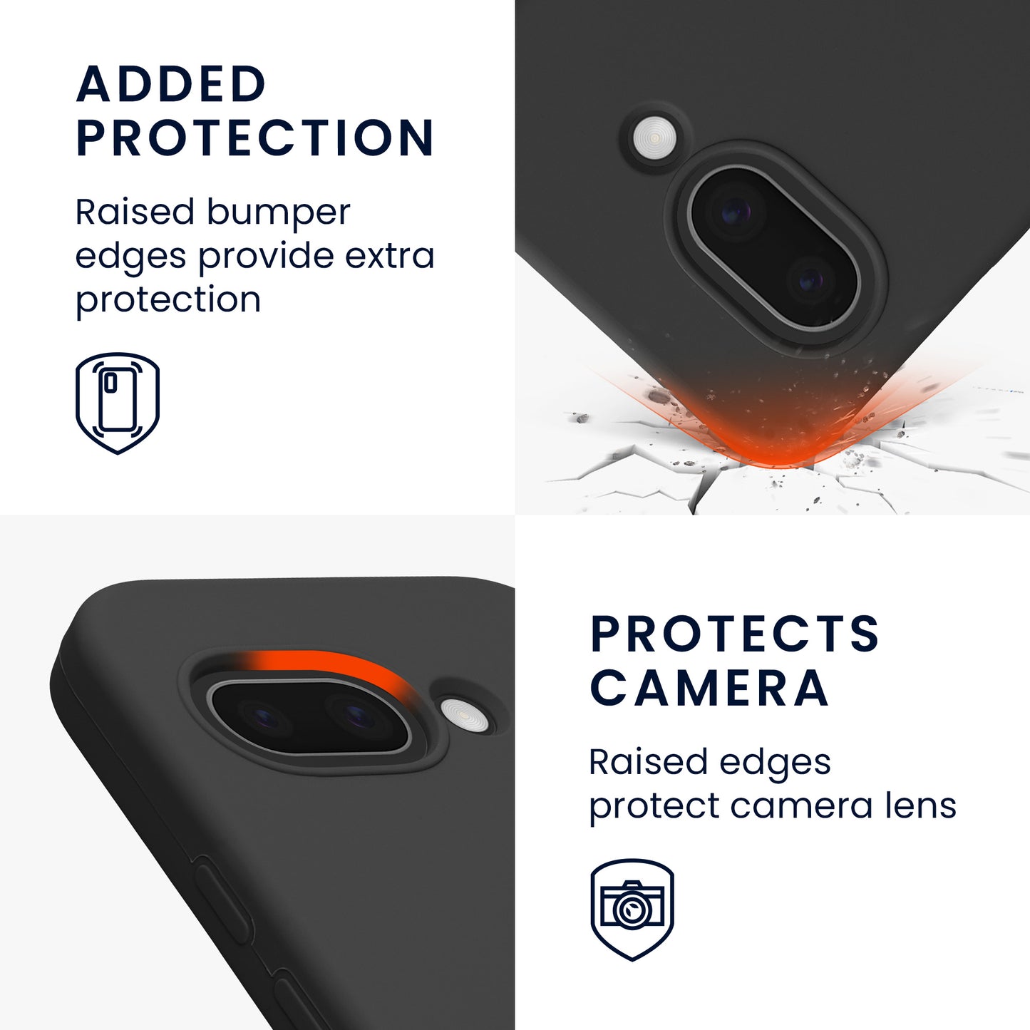 kwmobile Handyhülle für Google Pixel 9a Hülle, für Pixel 9a Case - Hülle Silikon - kabelloses Laden