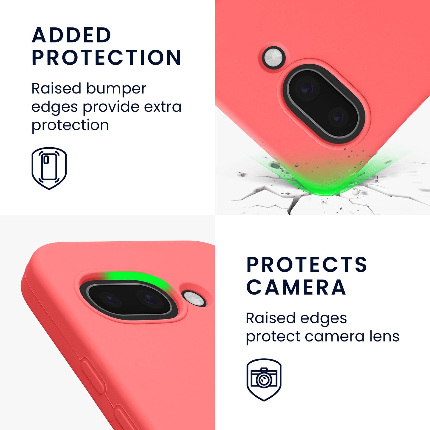 kwmobile Handyhülle für Google Pixel 9a Hülle, für Pixel 9a Case - Hülle Silikon - kabelloses Laden