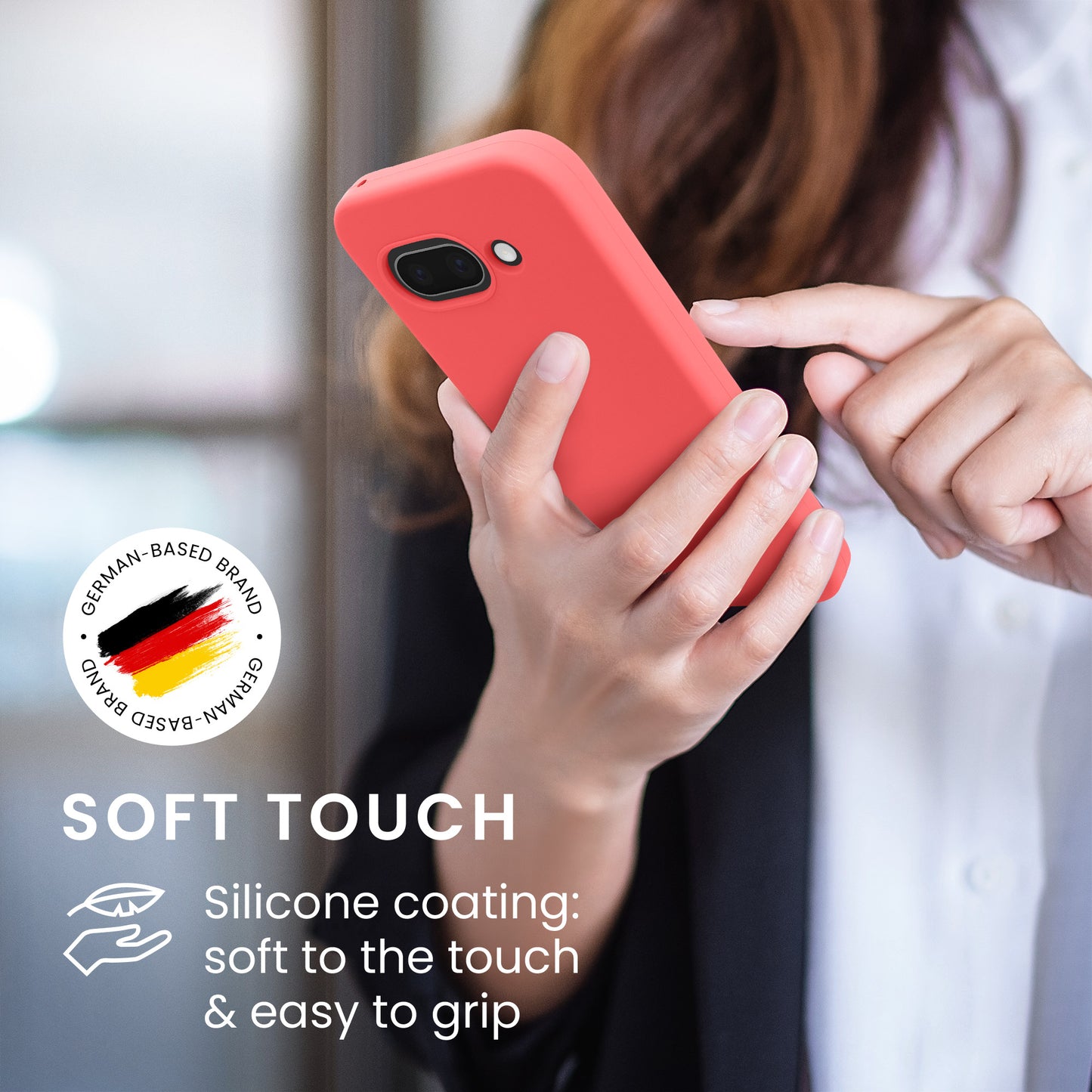 kwmobile Handyhülle für Google Pixel 9a Hülle, für Pixel 9a Case - Hülle Silikon - kabelloses Laden