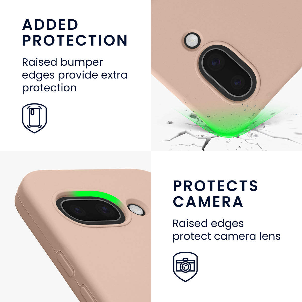 kwmobile Handyhülle für Google Pixel 9a Hülle, für Pixel 9a Case - Hülle Silikon - kabelloses Laden