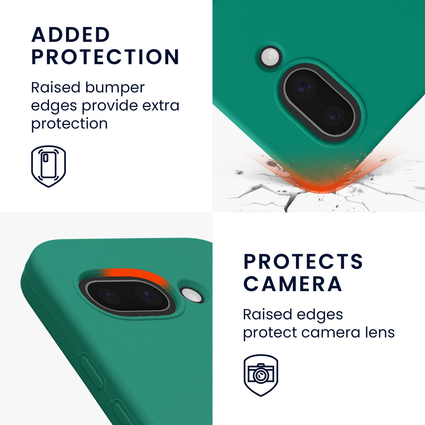 kwmobile Handyhülle für Google Pixel 9a Hülle, für Pixel 9a Case - Hülle Silikon - kabelloses Laden