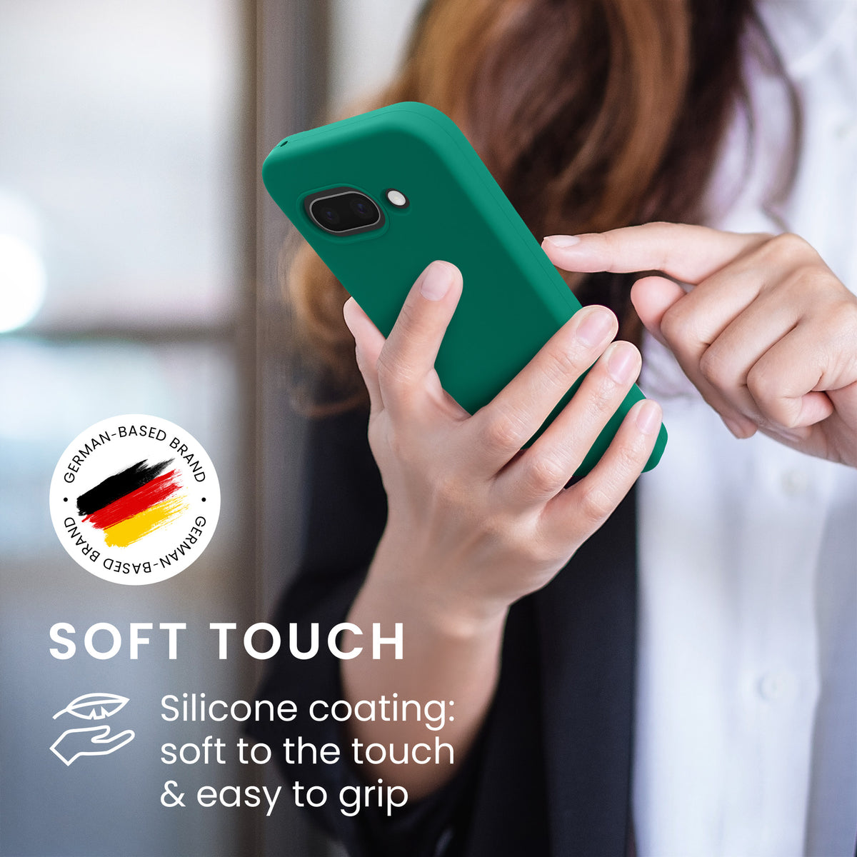 kwmobile Handyhülle für Google Pixel 9a Hülle, für Pixel 9a Case - Hülle Silikon - kabelloses Laden