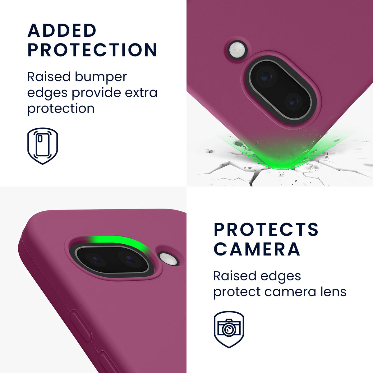 kwmobile Handyhülle für Google Pixel 9a Hülle, für Pixel 9a Case - Hülle Silikon - kabelloses Laden