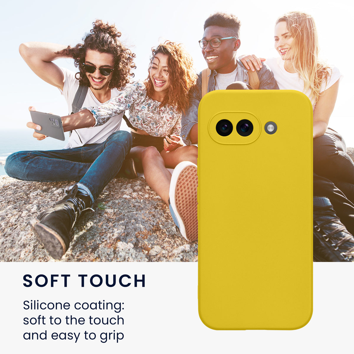 kwmobile Handyhülle für Google Pixel 9a Hülle - weiches Handy Silikon Case - Schutzhülle Cover