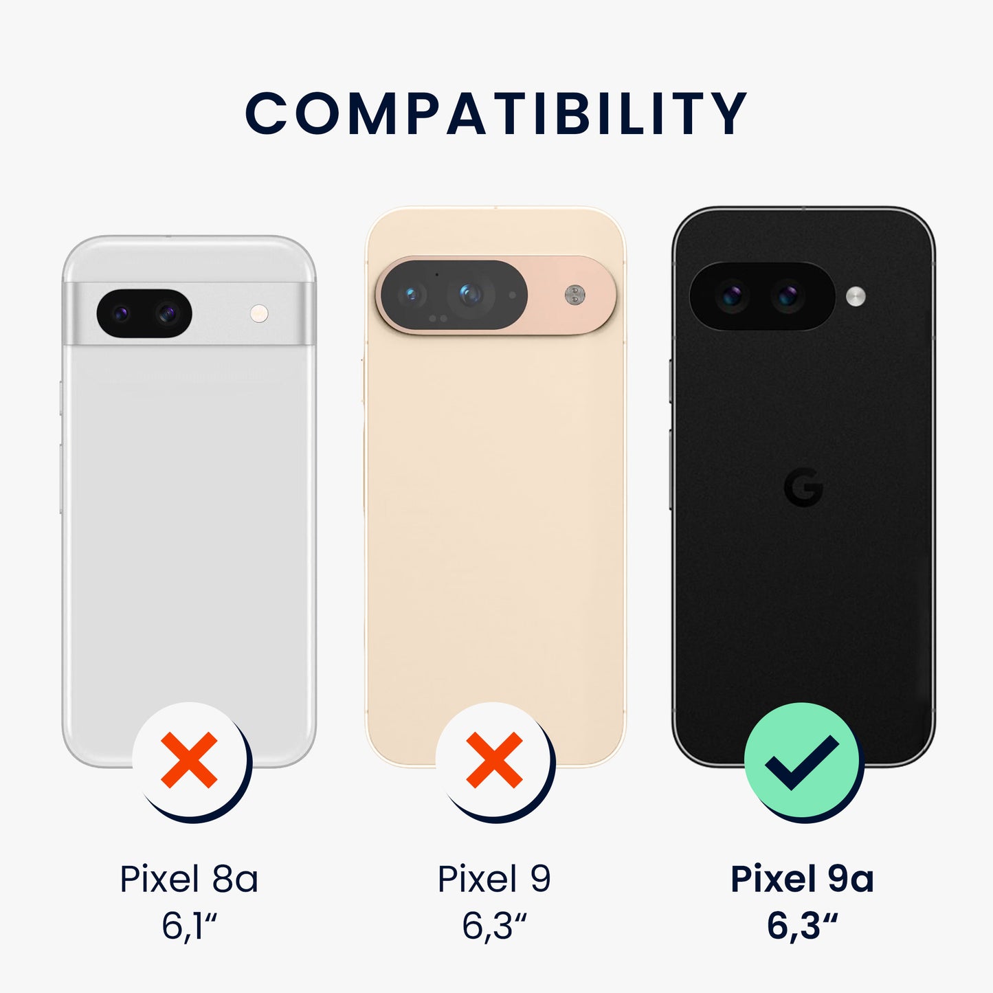 kwmobile Handyhülle für Google Pixel 9a Hülle - weiches Handy Silikon Case - Schutzhülle Cover