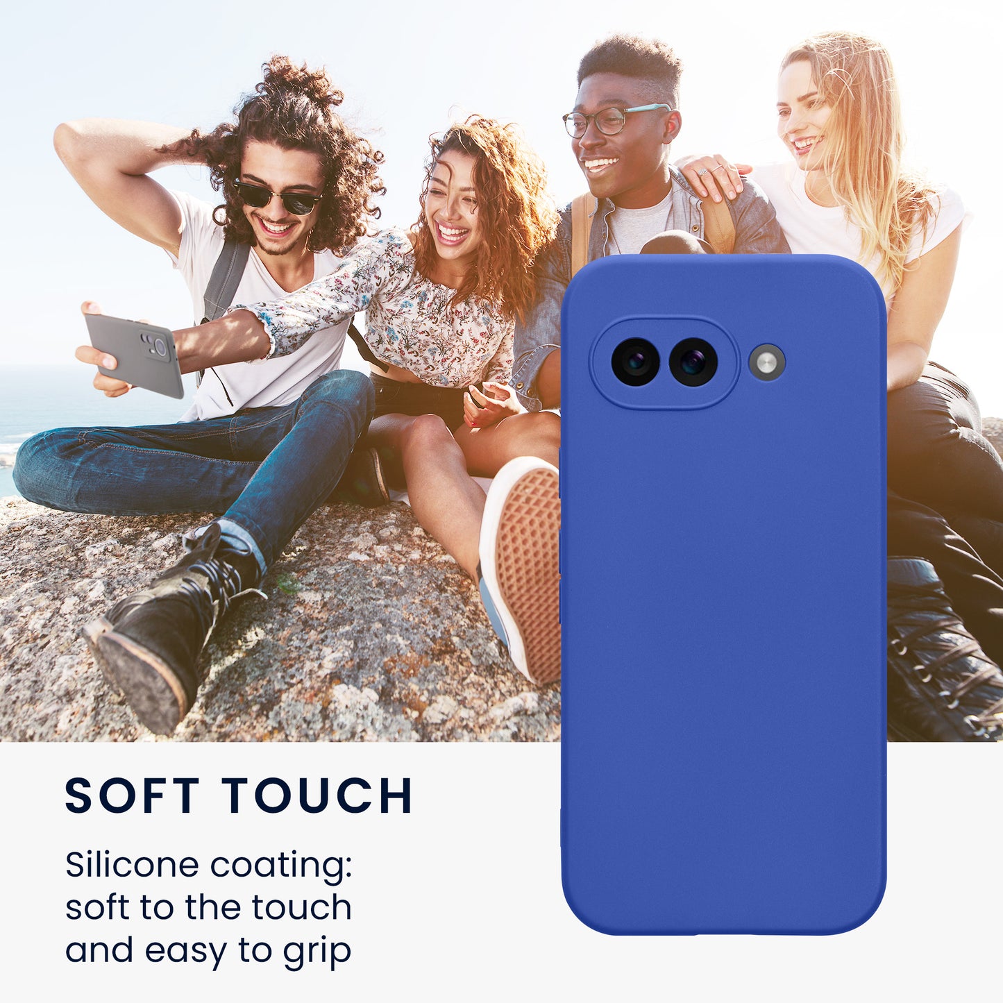 kwmobile Handyhülle für Google Pixel 9a Hülle - weiches Handy Silikon Case - Schutzhülle Cover