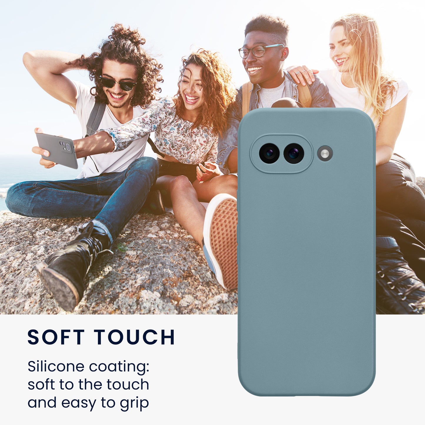 kwmobile Handyhülle für Google Pixel 9a Hülle - weiches Handy Silikon Case - Schutzhülle Cover