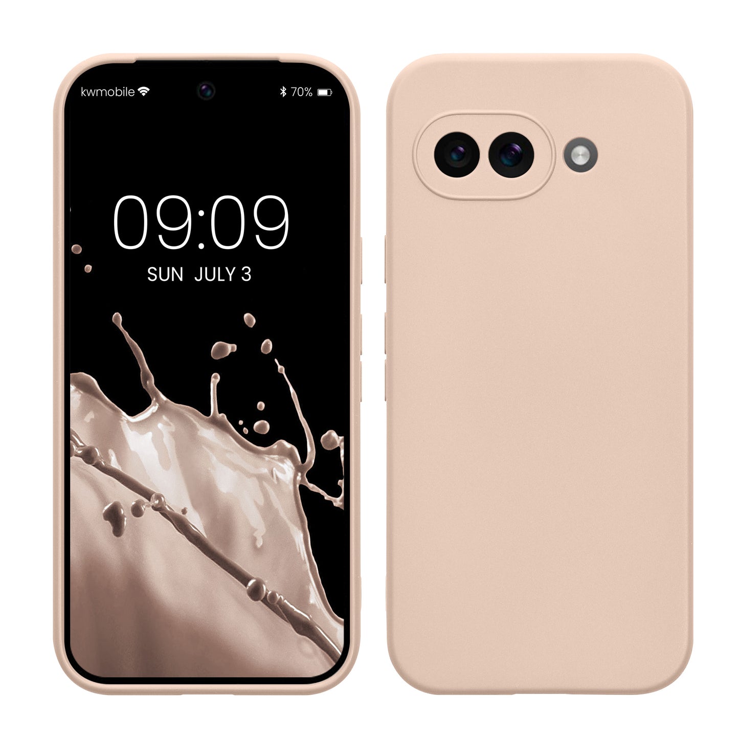 kwmobile Handyhülle für Google Pixel 9a Hülle - weiches Handy Silikon Case - Schutzhülle Cover - Coconut Swirl Coconut Swirl  