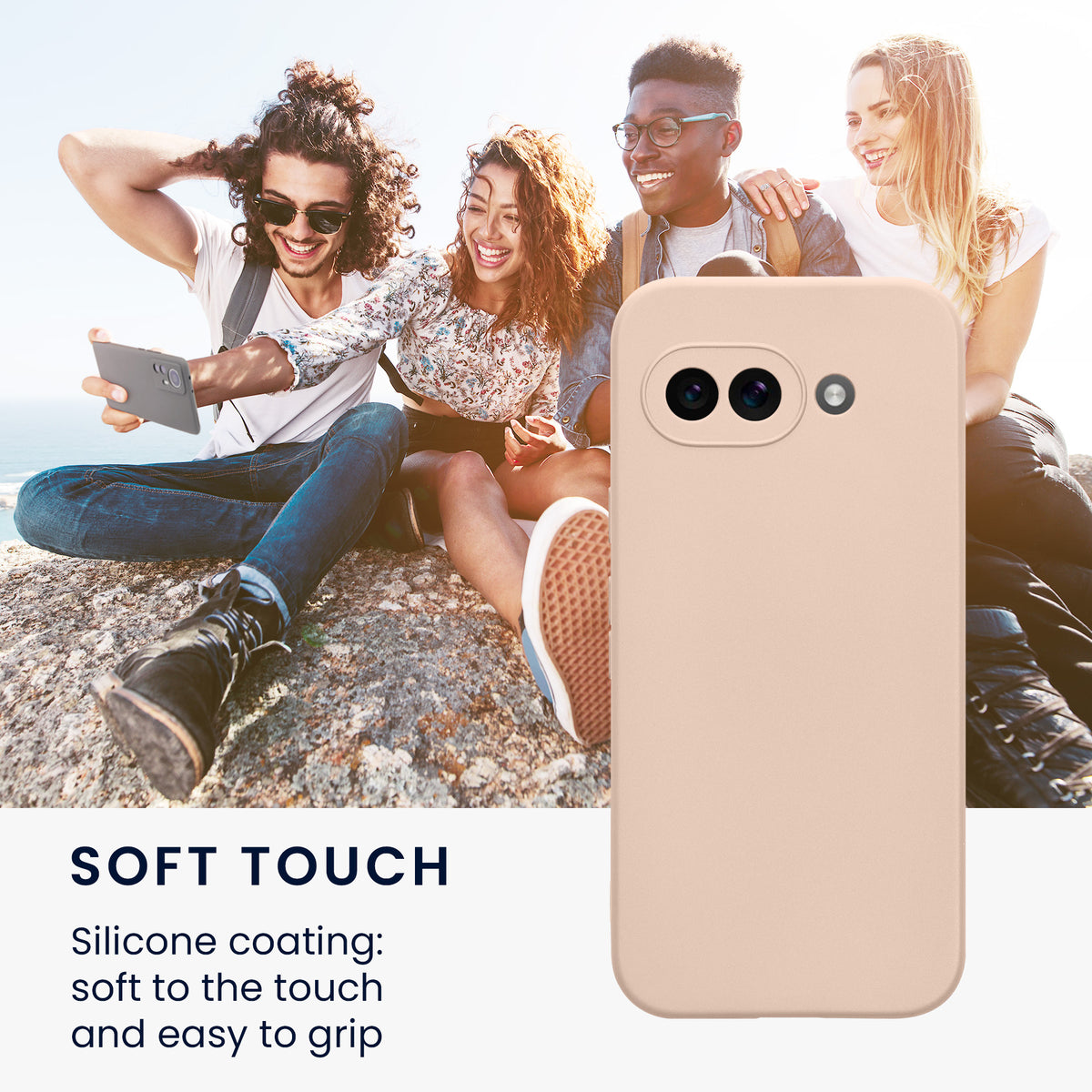 kwmobile Handyhülle für Google Pixel 9a Hülle - weiches Handy Silikon Case - Schutzhülle Cover