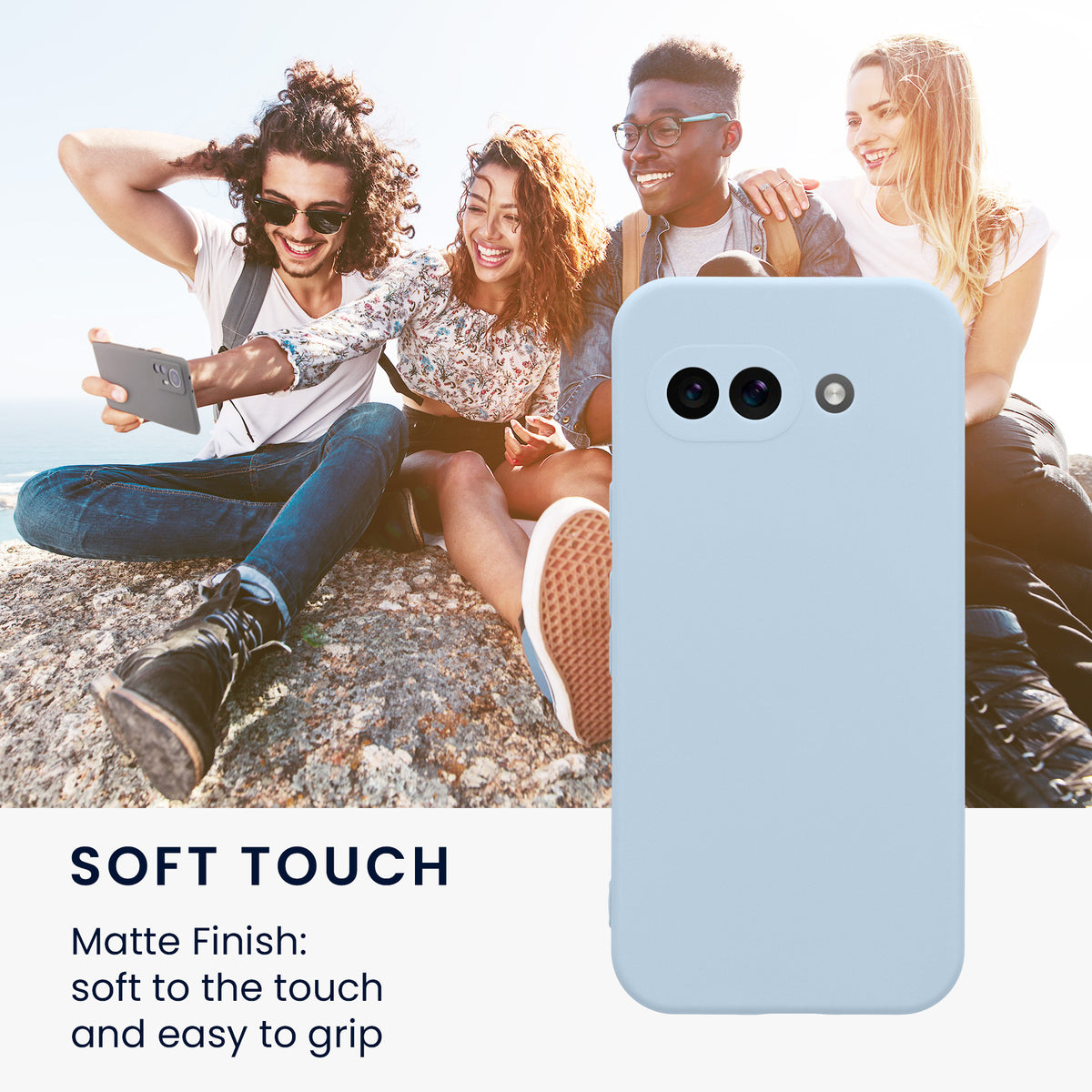 kwmobile Handyhülle für Google Pixel 9a Hülle - weiches Handy Silikon Case - Schutzhülle Cover