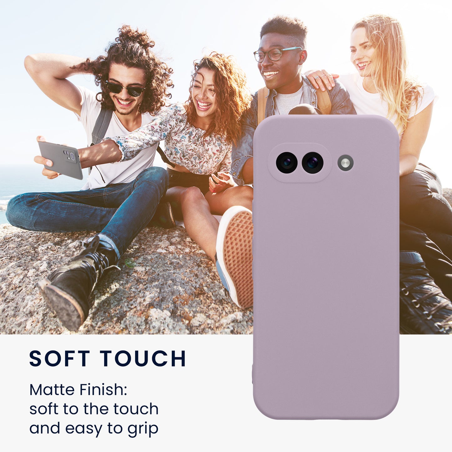 kwmobile Handyhülle für Google Pixel 9a Hülle - weiches Handy Silikon Case - Schutzhülle Cover
