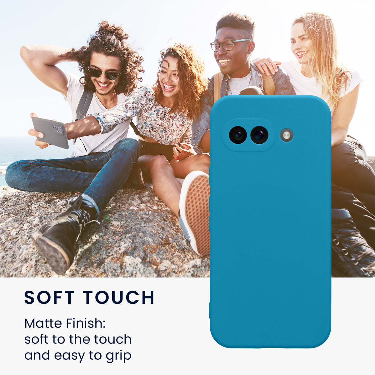 kwmobile Handyhülle für Google Pixel 9a Hülle - weiches Handy Silikon Case - Schutzhülle Cover