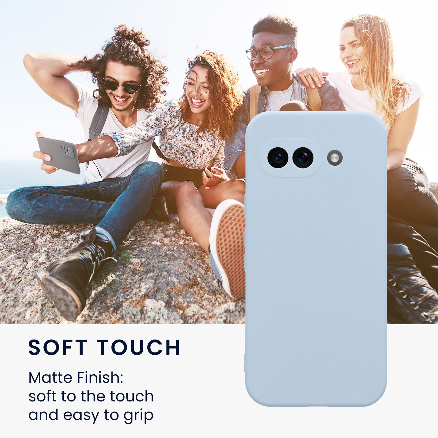 kwmobile Handyhülle für Google Pixel 9a Hülle - weiches Handy Silikon Case - Schutzhülle Cover