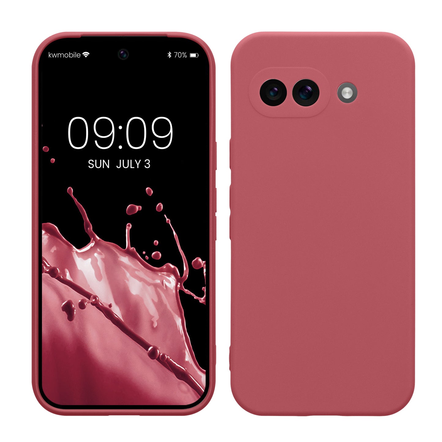 kwmobile Handyhülle für Google Pixel 9a Hülle - weiches Handy Silikon Case - Schutzhülle Cover