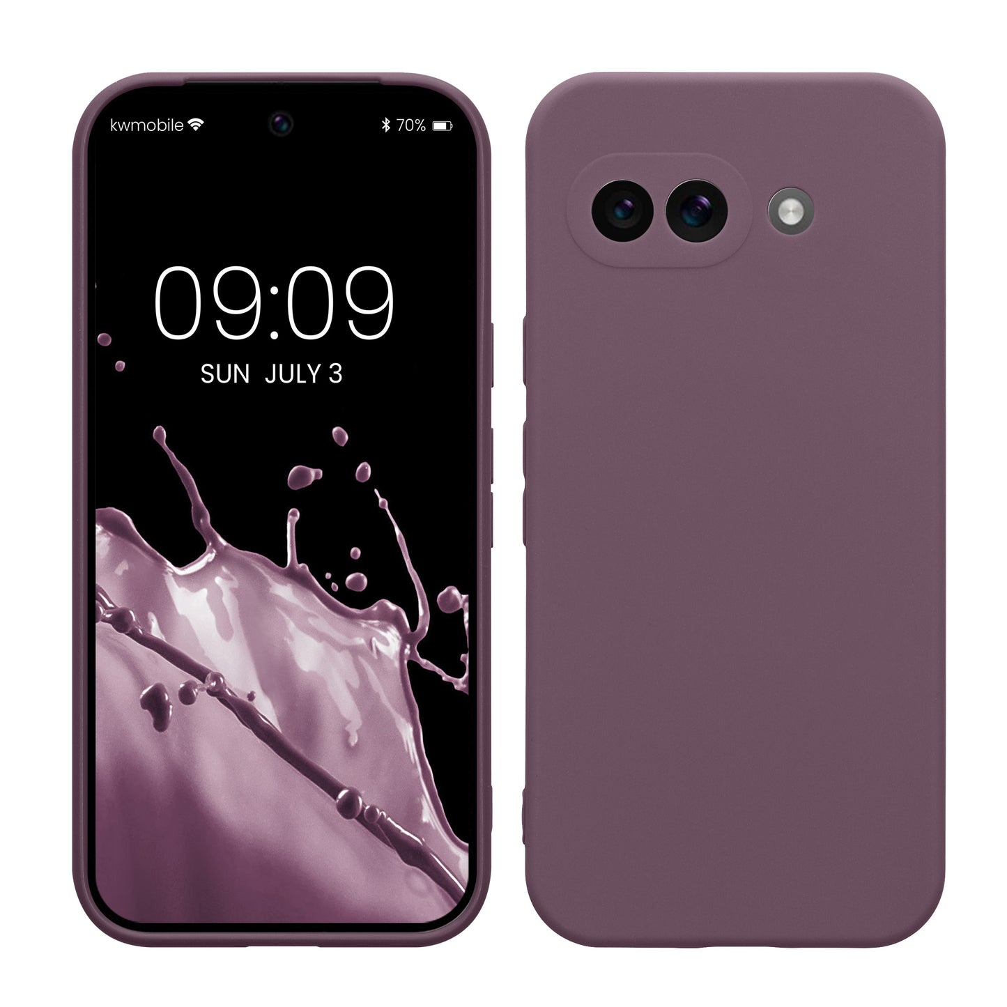 kwmobile Handyhülle für Google Pixel 9a Hülle - weiches Handy Silikon Case - Schutzhülle Cover