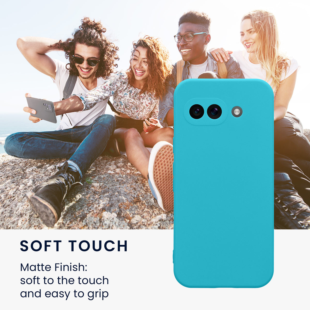 kwmobile Handyhülle für Google Pixel 9a Hülle - weiches Handy Silikon Case - Schutzhülle Cover