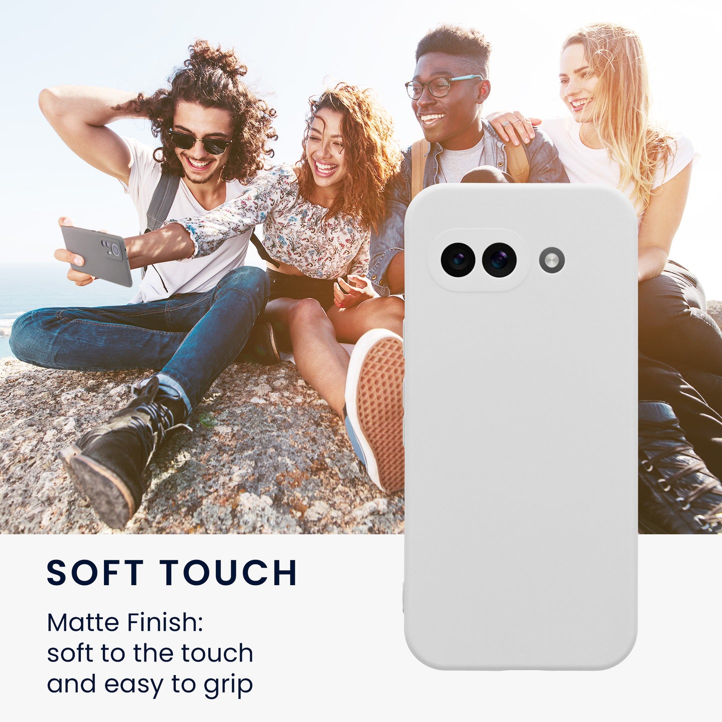 kwmobile Handyhülle für Google Pixel 9a Hülle - weiches Handy Silikon Case - Schutzhülle Cover