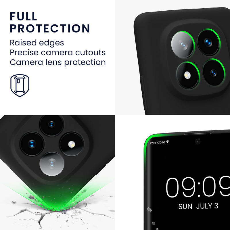 kwmobile Handyhülle für Xiaomi Redmi Note 14 Pro+ 5G / Redmi Note 14 Pro Plus 5G Hülle - weiches Handy Silikon Case - Schutzhülle Cover