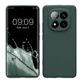 kwmobile Handyhülle für Xiaomi Redmi Note 14 Pro+ 5G / Redmi Note 14 Pro Plus 5G Hülle - weiches Handy Silikon Case - Schutzhülle Cover - Moosgrün Moosgrün  