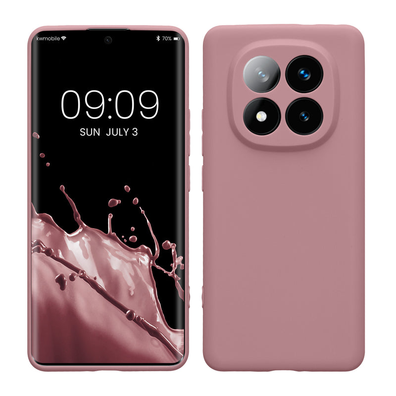 kwmobile Handyhülle für Xiaomi Redmi Note 14 Pro+ 5G / Redmi Note 14 Pro Plus 5G Hülle - weiches Handy Silikon Case - Schutzhülle Cover - Altrosa matt Altrosa matt  