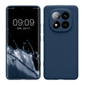 kwmobile Handyhülle für Xiaomi Redmi Note 14 Pro+ 5G / Redmi Note 14 Pro Plus 5G Hülle - weiches Handy Silikon Case - Schutzhülle Cover - Marineblau Marineblau  