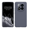 kwmobile Handyhülle für Xiaomi Redmi Note 14 Pro+ 5G / Redmi Note 14 Pro Plus 5G Hülle - weiches Handy Silikon Case - Schutzhülle Cover - Blaugrau Blaugrau  