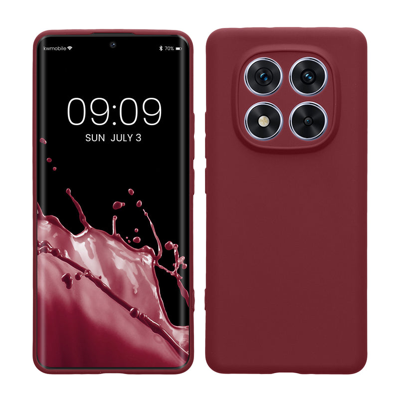 kwmobile Handyhülle für Xiaomi Redmi Note 14 Pro 5G / Poco X7 Hülle - weiches Handy Silikon Case - Schutzhülle Cover - Bordeaux Violett Bordeaux Violett  