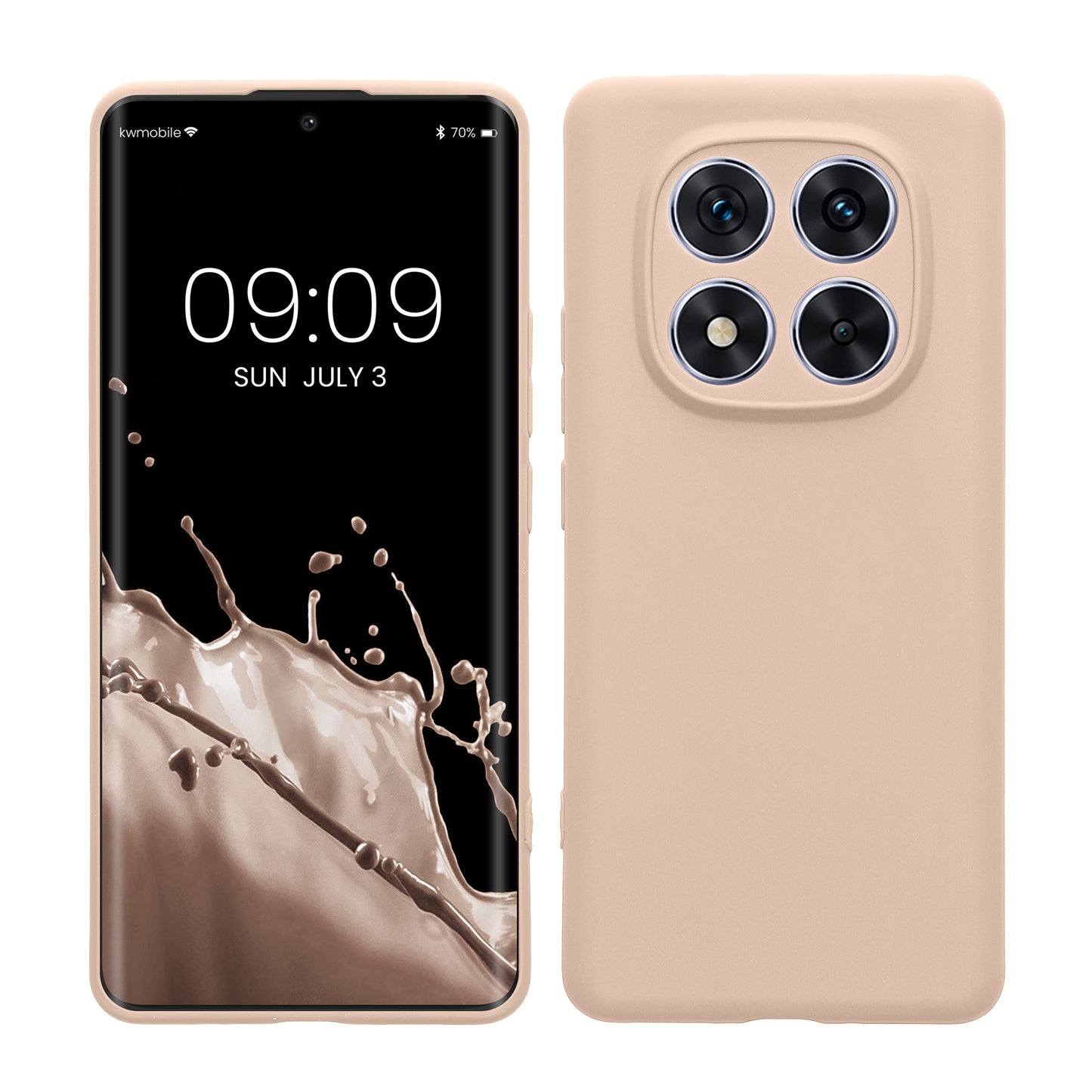 kwmobile Handyhülle für Xiaomi Redmi Note 14 Pro 5G / Poco X7 Hülle - weiches Handy Silikon Case - Schutzhülle Cover - Coconut Swirl Coconut Swirl  