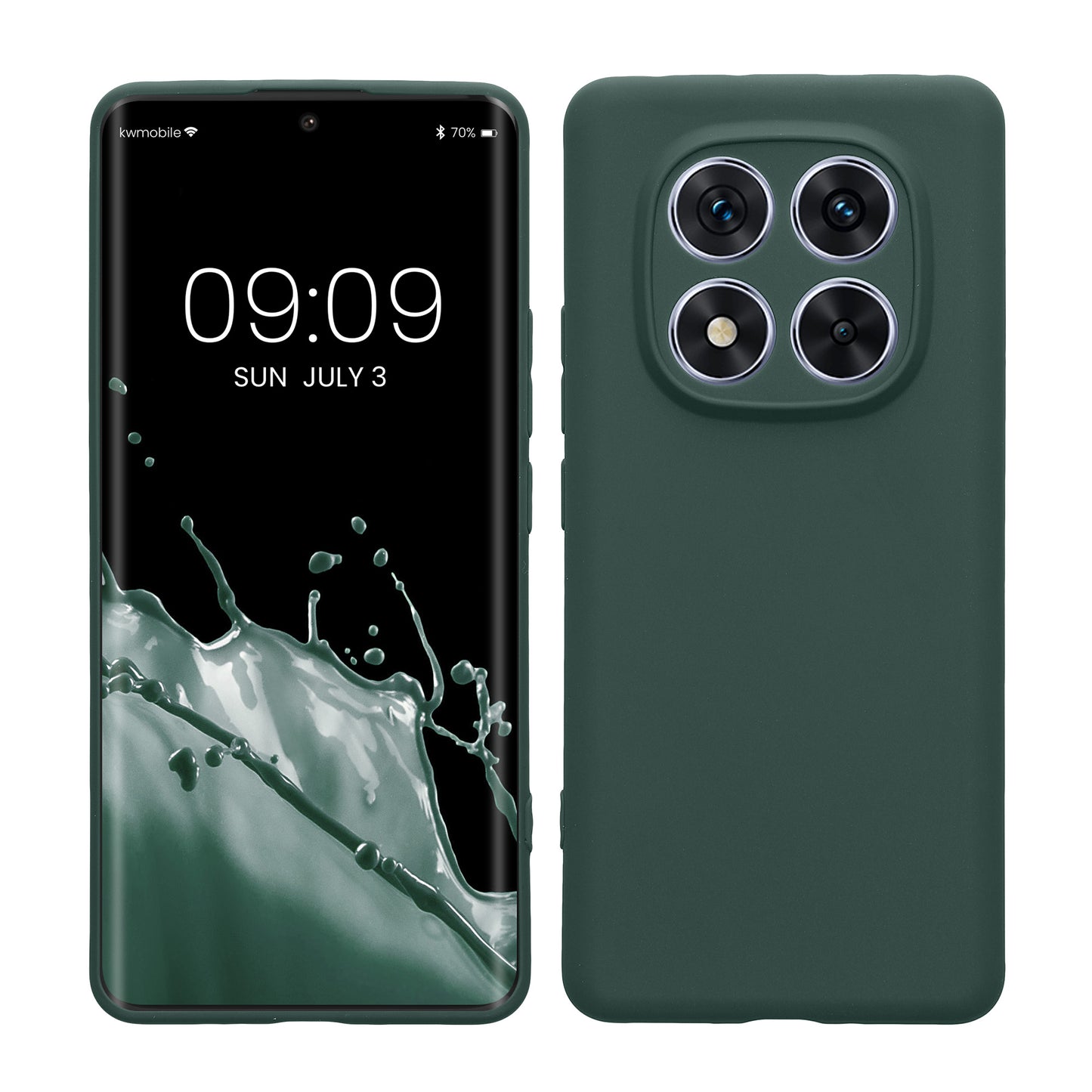 kwmobile Handyhülle für Xiaomi Redmi Note 14 Pro 5G / Poco X7 Hülle - weiches Handy Silikon Case - Schutzhülle Cover - Moosgrün Moosgrün  