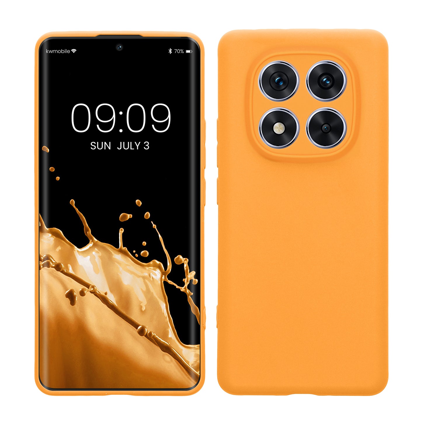 kwmobile Handyhülle für Xiaomi Redmi Note 14 Pro 5G / Poco X7 Hülle - weiches Handy Silikon Case - Schutzhülle Cover - Fruity Orange Fruity Orange  