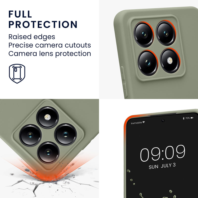 kwmobile Handyhülle für Xiaomi 14T Hülle - weiches Handy Silikon Case - Schutzhülle Cover