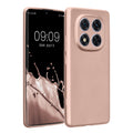 kwmobile Handyhülle für Xiaomi Redmi Note 14 Pro 5G / Poco X7 Hülle - weiche Silikon Case metallisch schimmernd - Schutzhülle Cover - Metallic Rosegold Metallic Rosegold  