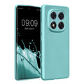 kwmobile Handyhülle für Xiaomi Redmi Note 14 Pro 5G / Poco X7 Hülle - weiche Silikon Case metallisch schimmernd - Schutzhülle Cover - Metallic Mintgrün Metallic Mintgrün  