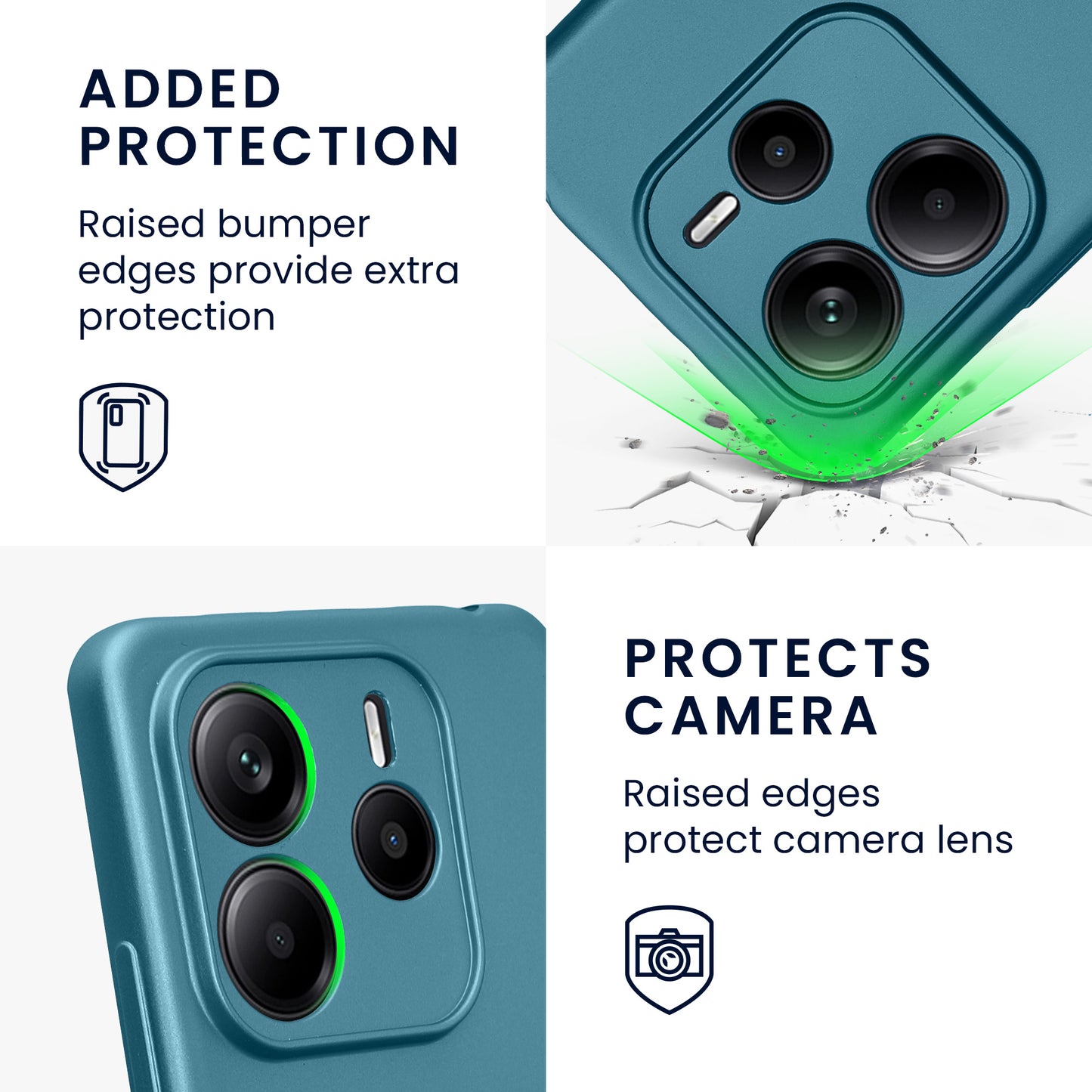 kwmobile Handyhülle für Xiaomi Redmi Note 14 5G (Nicht für 4G) Hülle - weiche Silikon Case metallisch schimmernd - Schutzhülle Cover