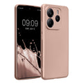 kwmobile Handyhülle für Xiaomi Redmi Note 14 5G (Nicht für 4G) Hülle - weiche Silikon Case metallisch schimmernd - Schutzhülle Cover - Metallic Rosegold Metallic Rosegold  